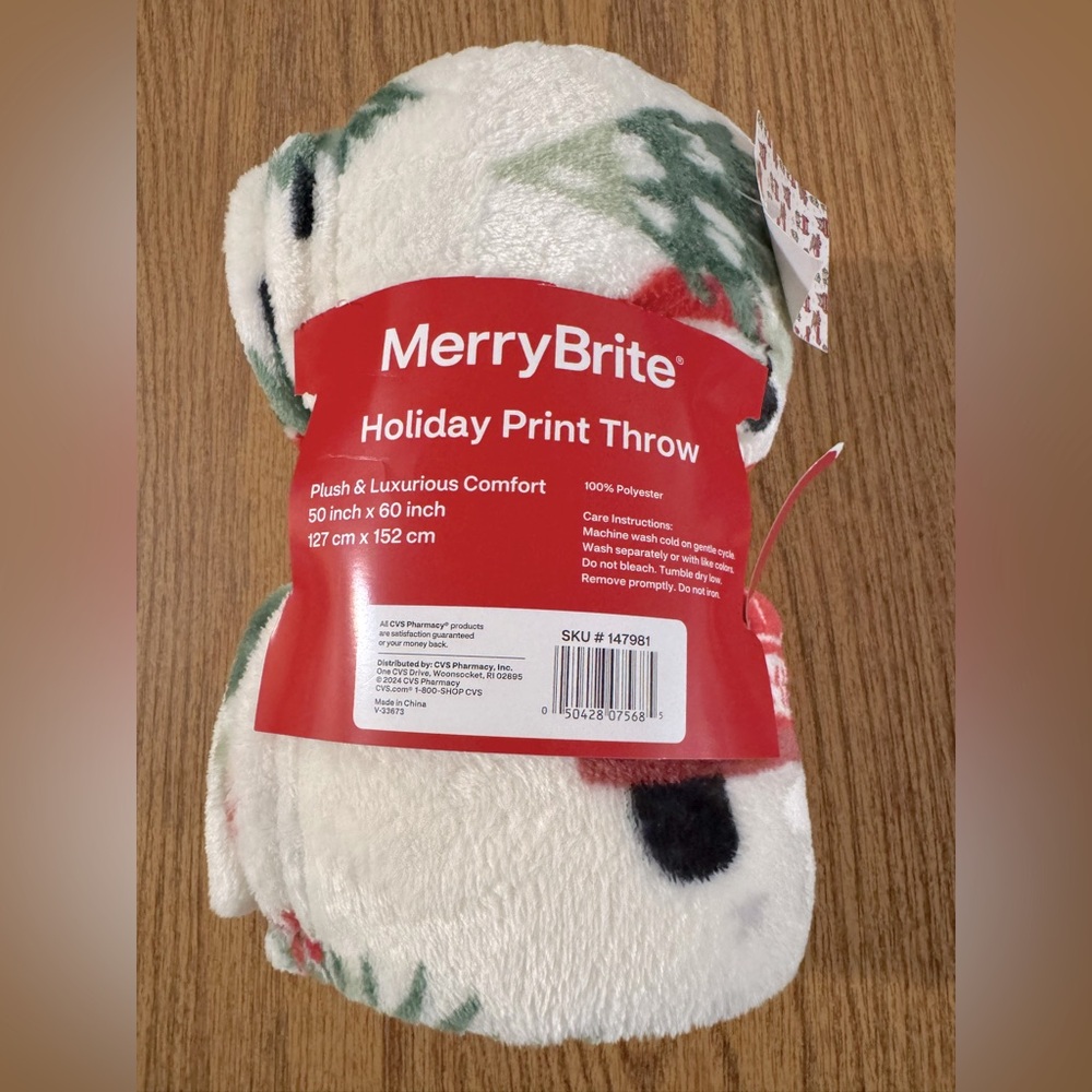 Merry Brite Christmas Throw Blanket
